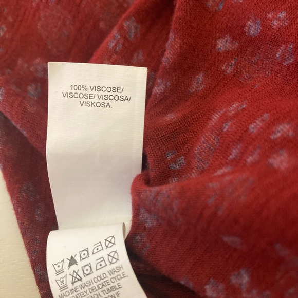 Lucky Brand Red Blouse with Bell Sleeves - Picture 6 of 10